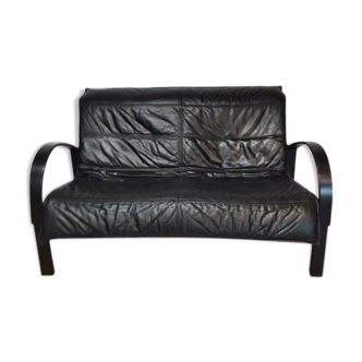 Scandinavian leather sofa by Tord Bjorklund design 1980
