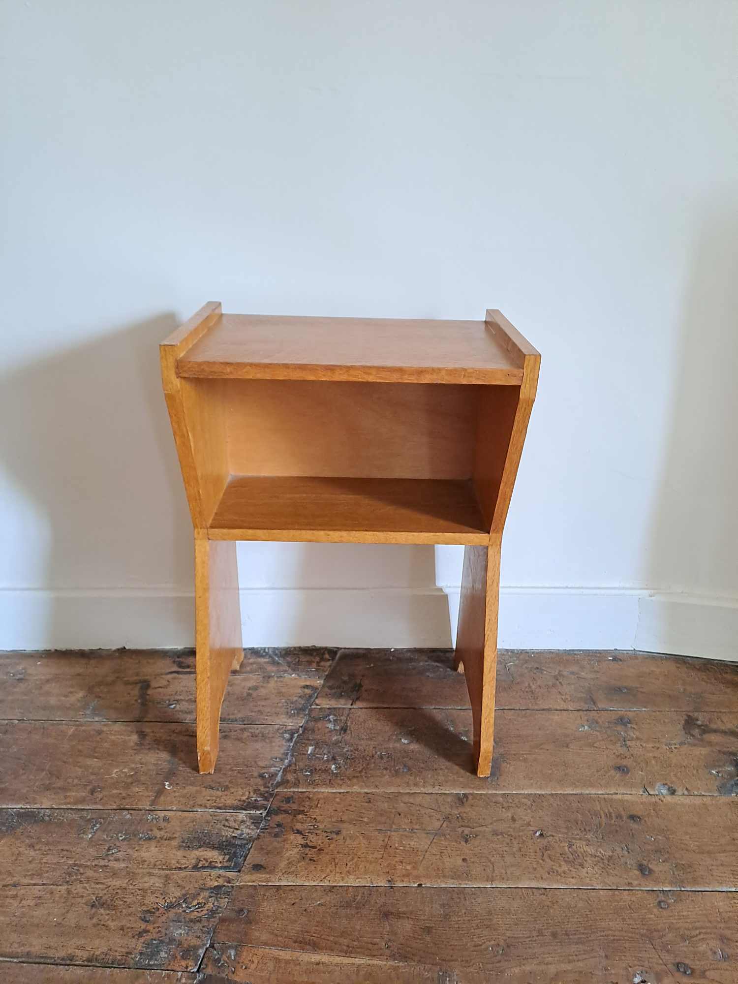 Wooden bedside 1970 minimalist