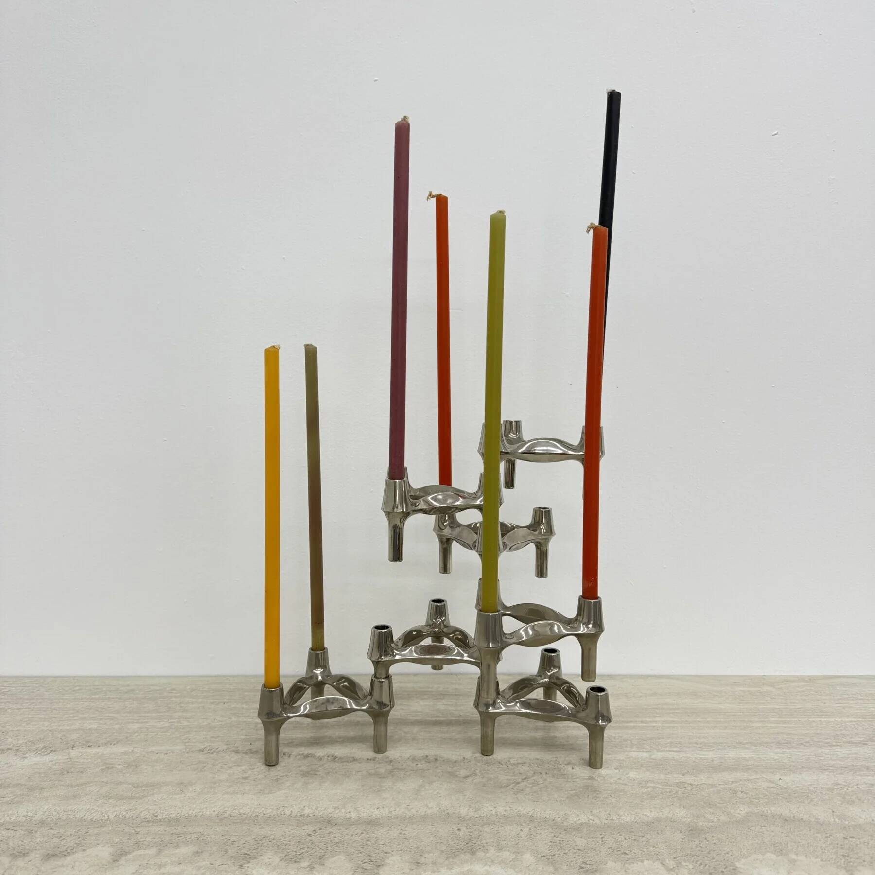 Grand candélabre XL par Fritz Nagel et Ceasar Stoffi, fabriqué par BMF, années 1960.
