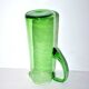 Pichet à orangeade vintage en verre uranifère soufflé vert dichroïque - Broc ouraline