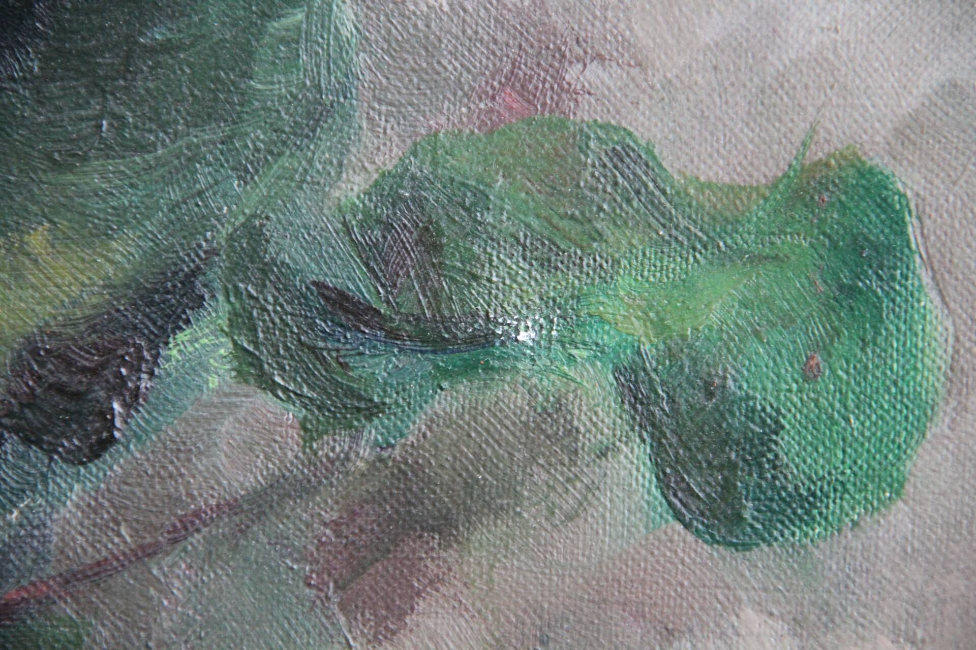 Oil on canvas primroses