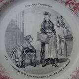 4 assiettes LM & Cie CREIL et Monteras  " les enfants terribles '