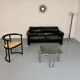 Canapé maralunga design design Vico MAGISTRETTI Cassina en cuir noir