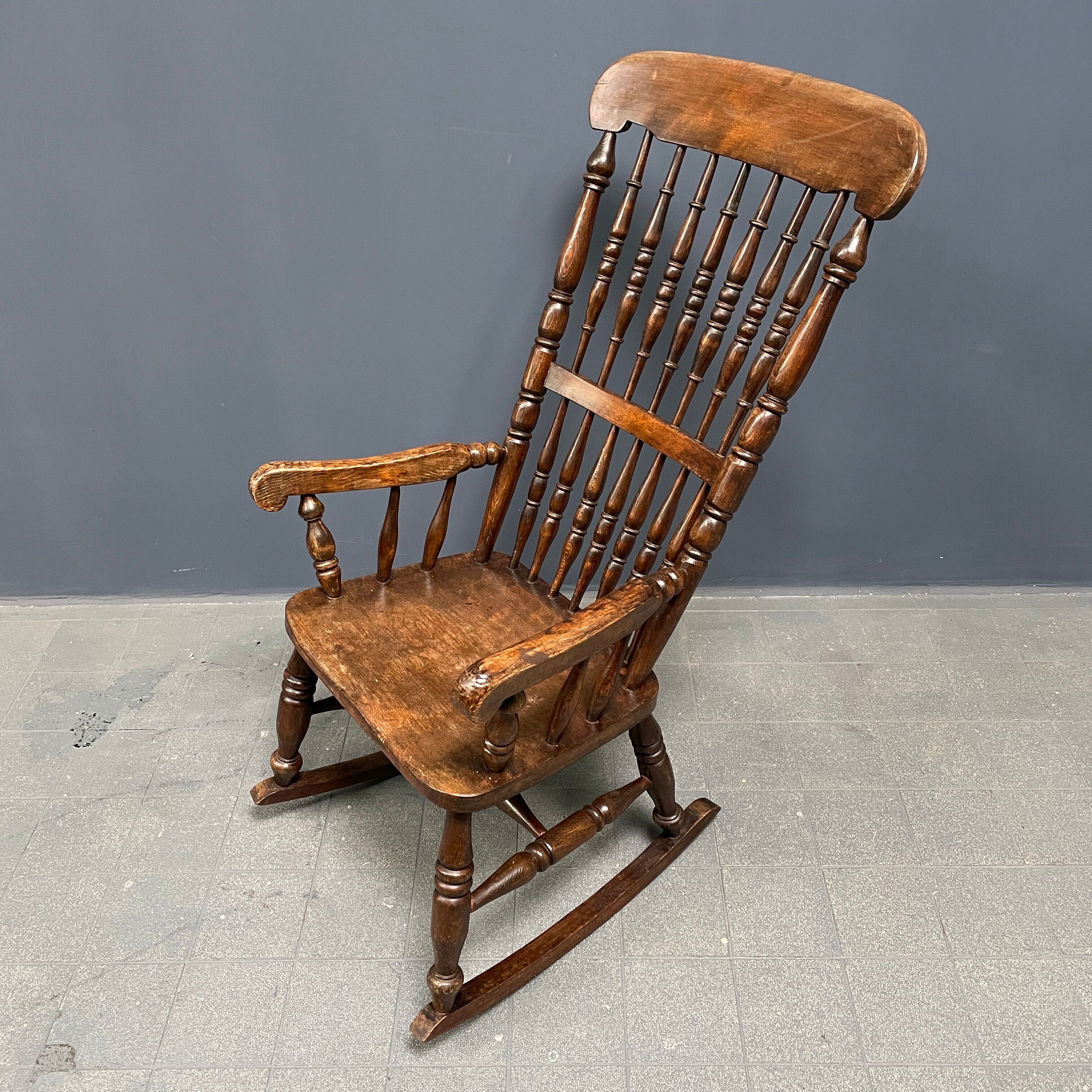 Antique Dutch rocking chair from the early 1900s