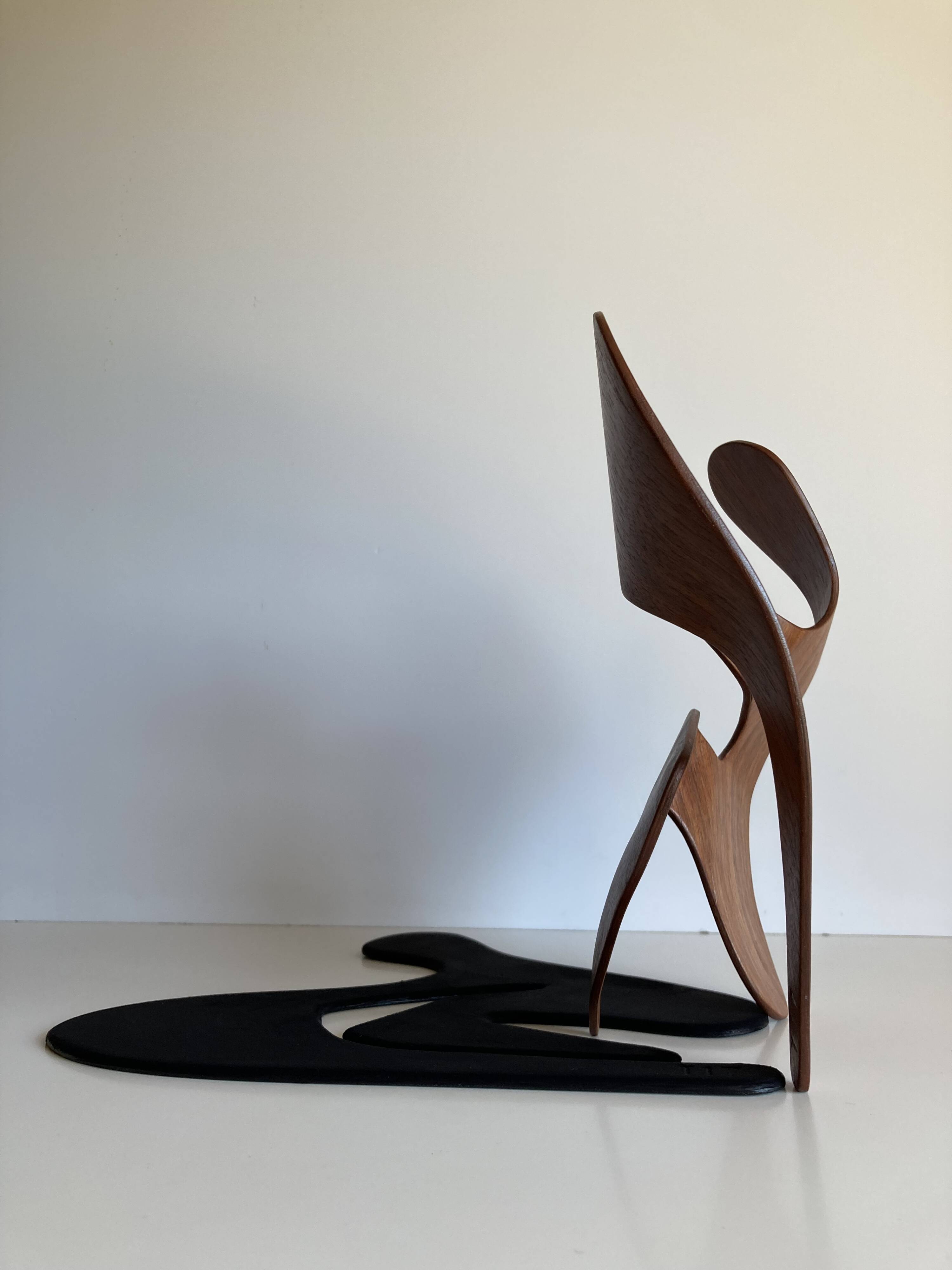 Mrs. Charles Eames_ The shadow does not bend, walnut plywood sculpture
