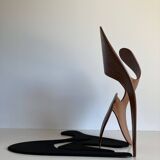Mrs. Charles Eames_ The shadow does not bend, walnut plywood sculpture