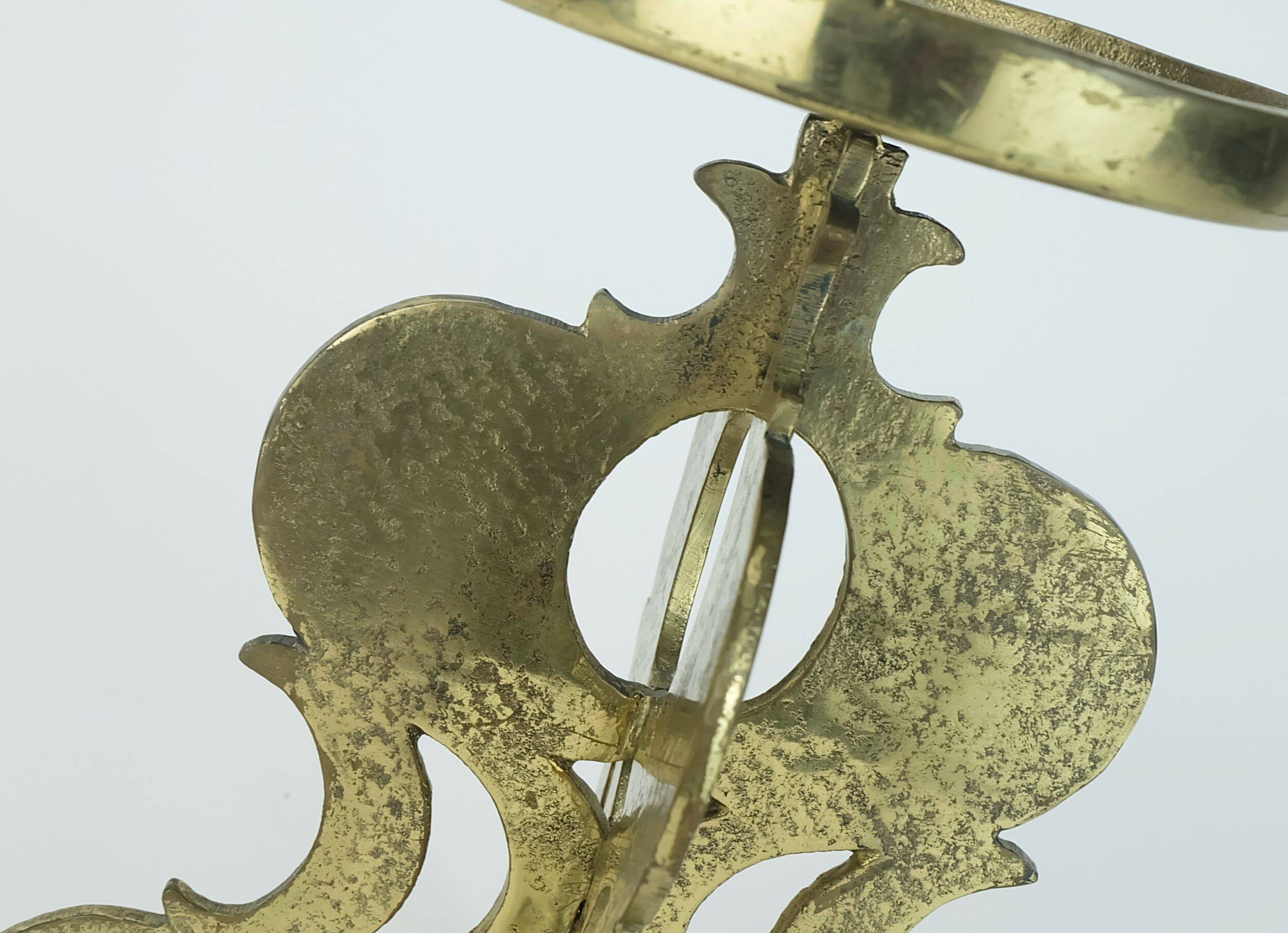 1960s mid century brutalist brass CANDLEHOLDER for one big candle