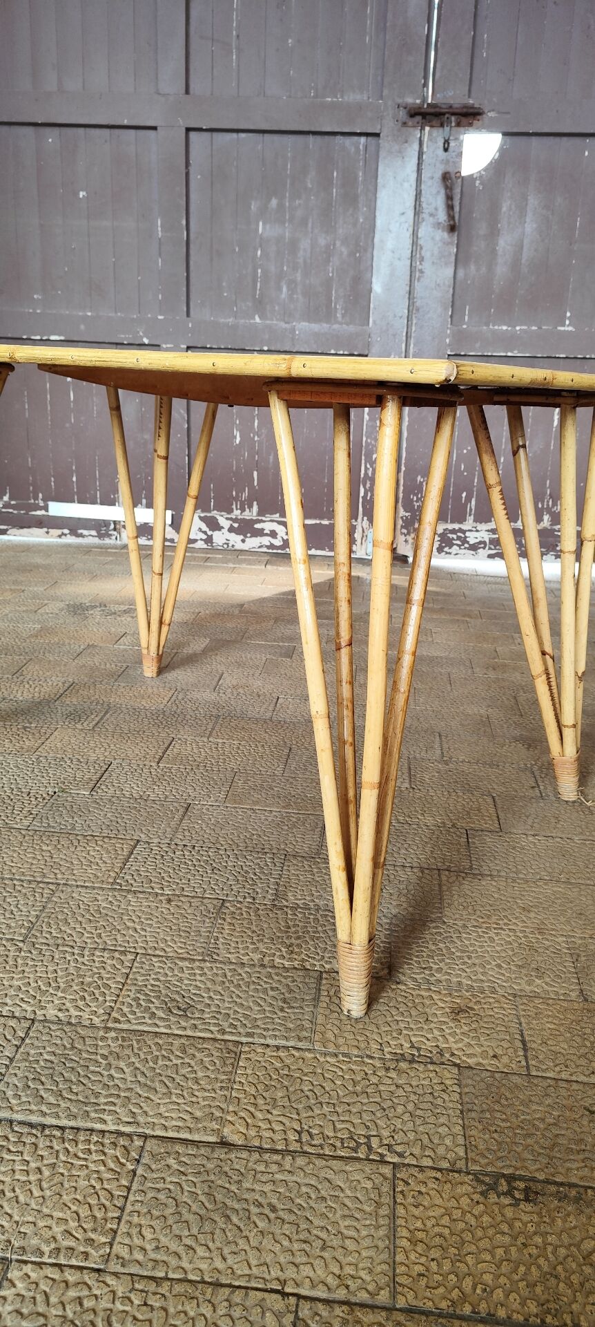 Rattan dining table