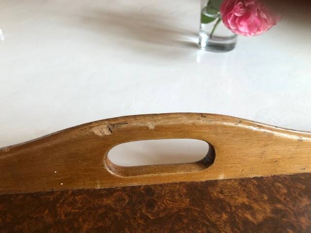 Large Art Deco wooden tray