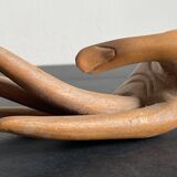 Wooden hand sculpture