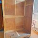 Vintage oak sliding wardrobe/closet