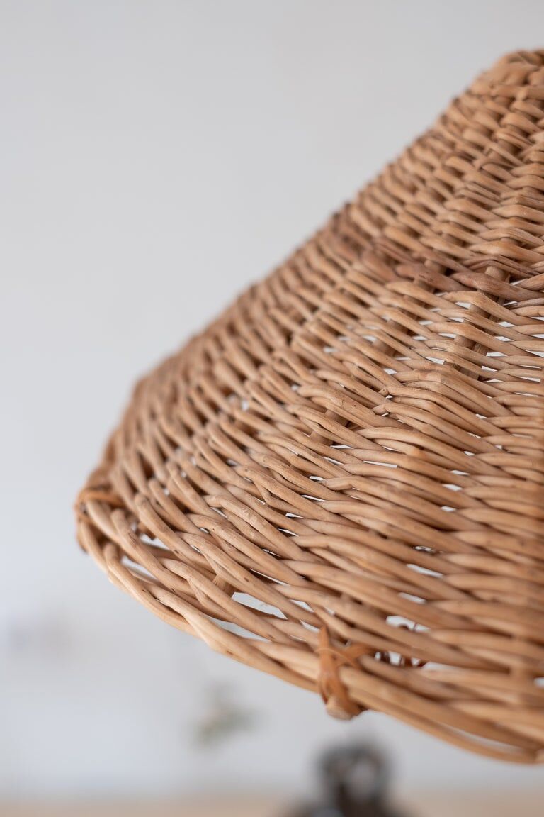 Suspension vintage en osier
