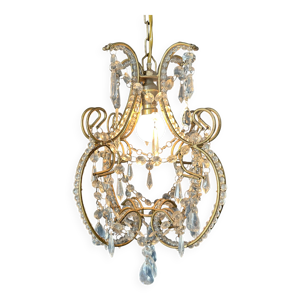 Petit lustre cage doré