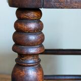 Tabouret en bois massif tourné