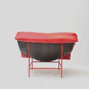 Vintage Montis Butterfly lounge chair by Gerard van den Berg in red leather