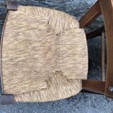 Set of 6 straw bistro chairs