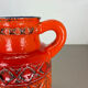 Vase en poterie de lave grasse super coloré par Bay Ceramics, Allemagne, années 1970