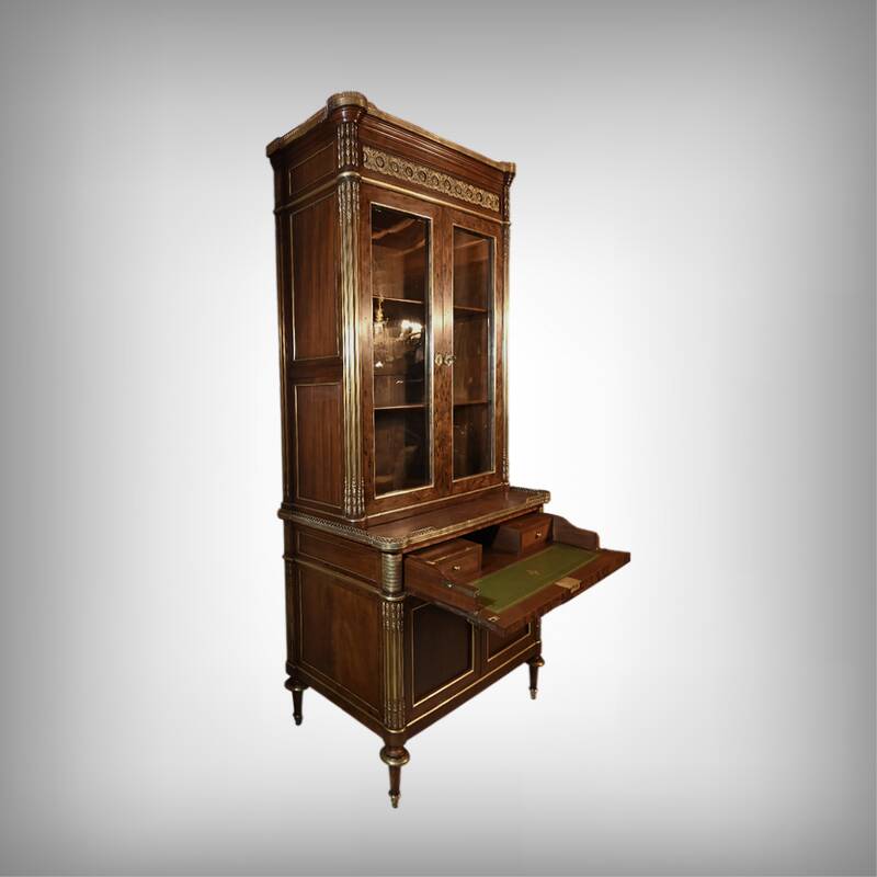 Mahogany Library Scriban, Louis XVI style – Mid-19th century