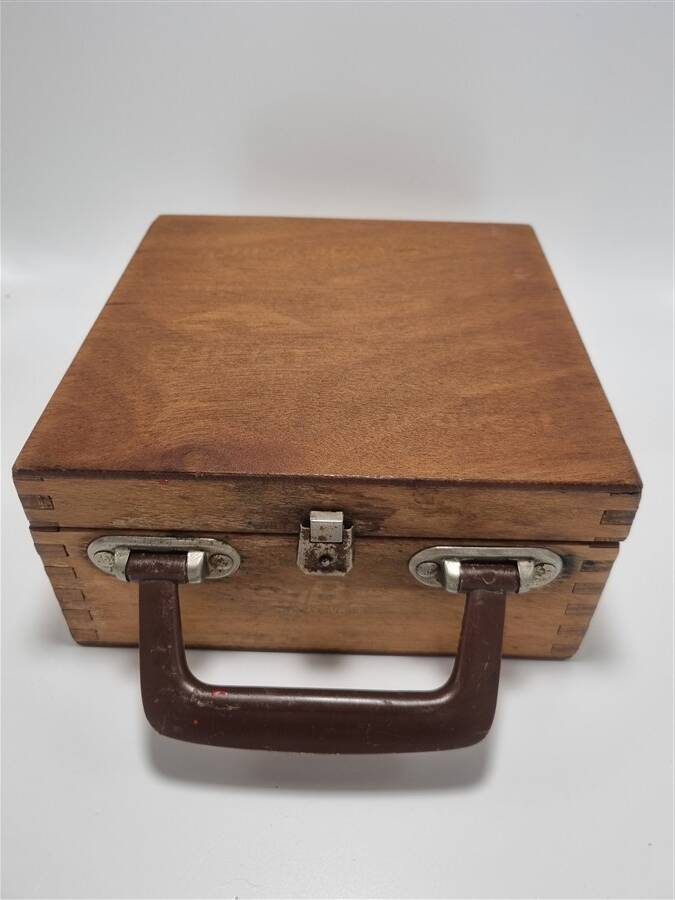 Wooden suitcase