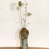Vase en grès vernissé et monogrammé