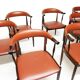 Eight Danish Cow Horn "Model 12" Chairs in Rosewood by Johannes Andersen
