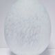 XL egg lamp white speckled glass design 70s H.37 cm
