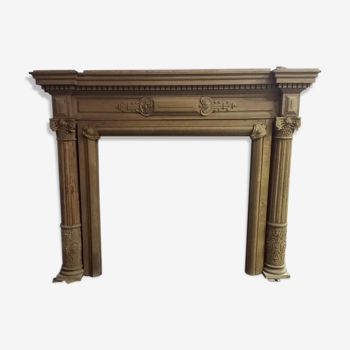 Architectural wood fireplace