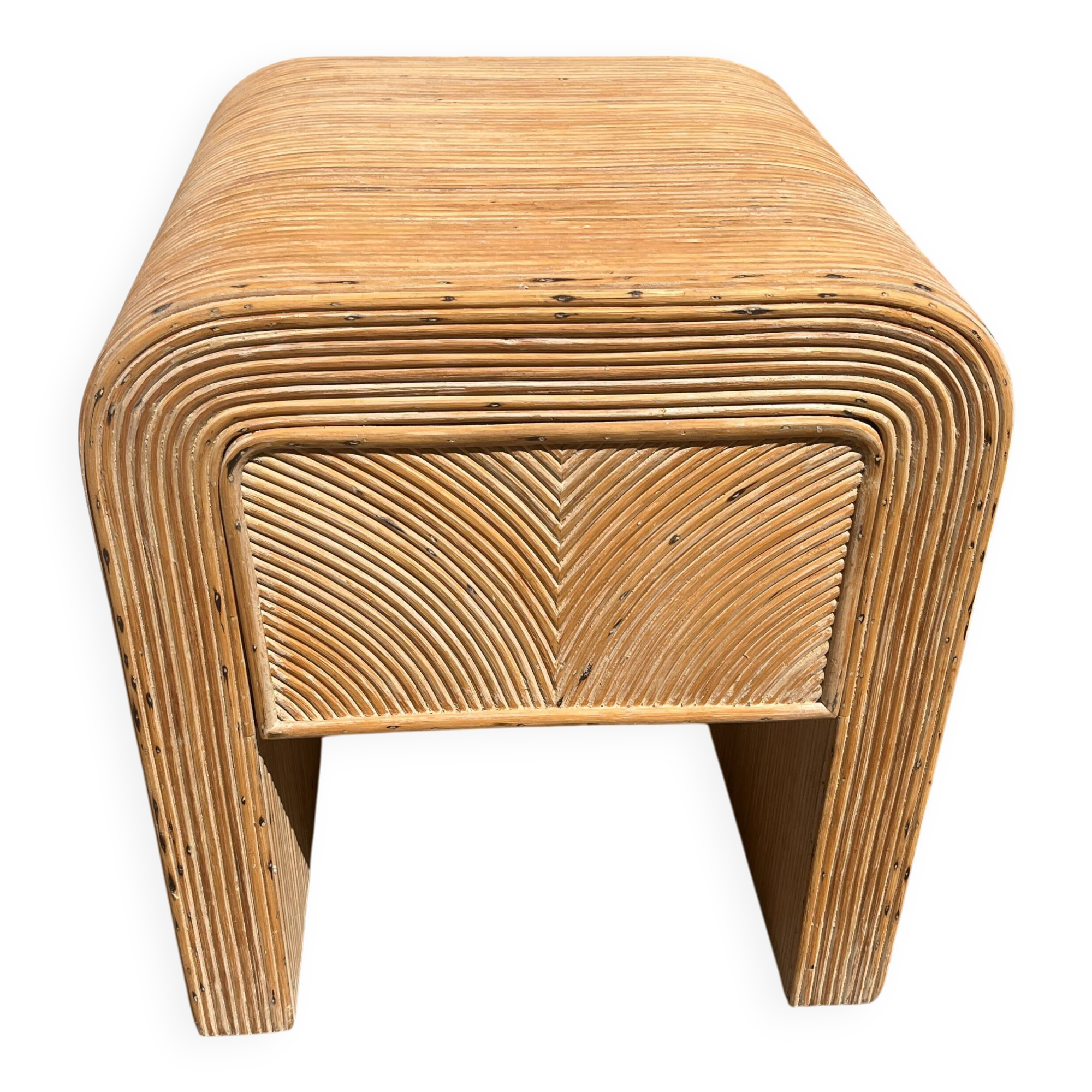 Vintage rattan bedside table from the 70s/80s