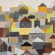 Cubist city, oil on canvas signed Remi 1986