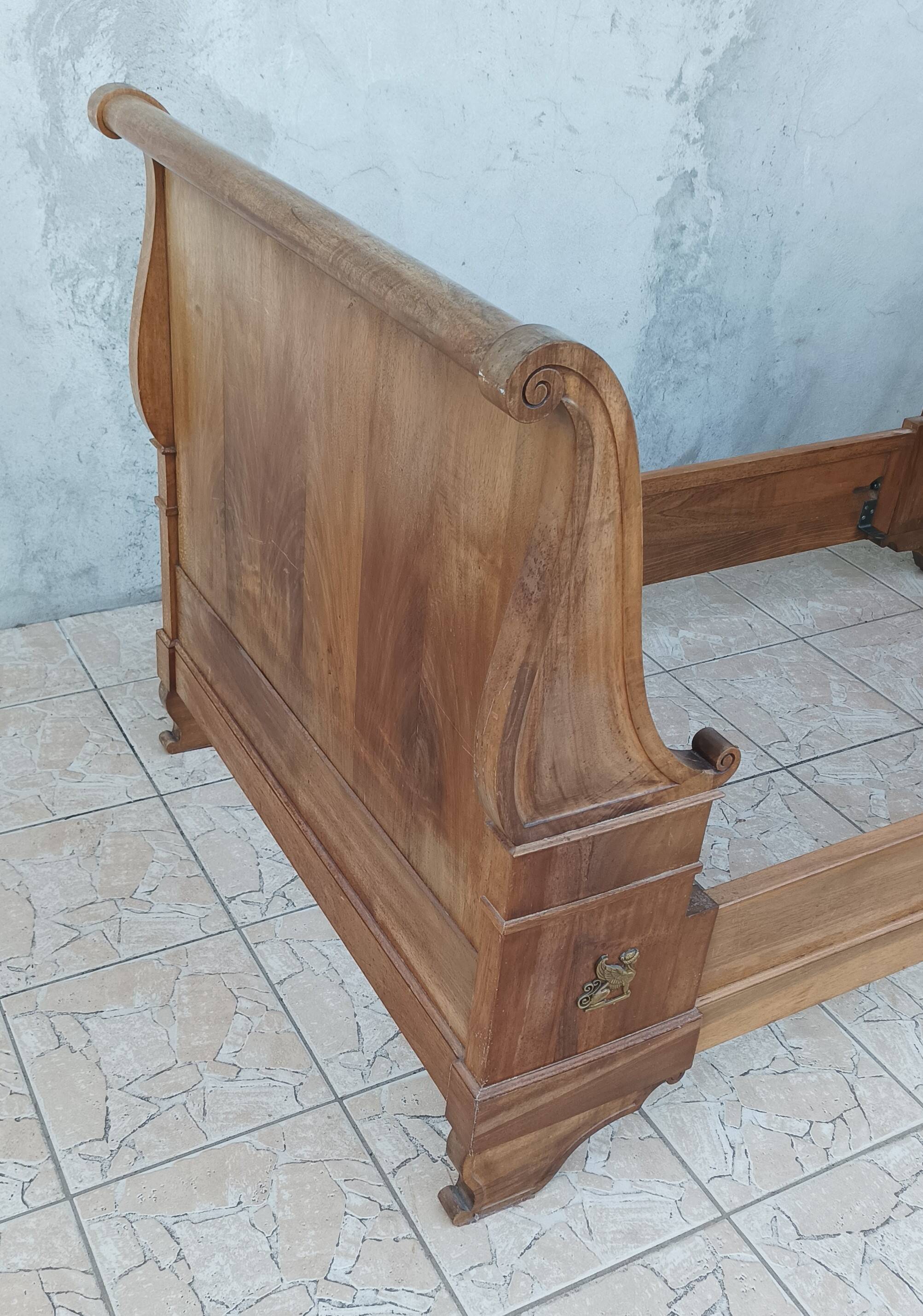 Empire style mahogany bed