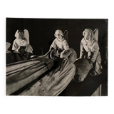 Silver gelatin photograph by Bernard Darot, Tomb of Francis II, Three Angels, 20th century