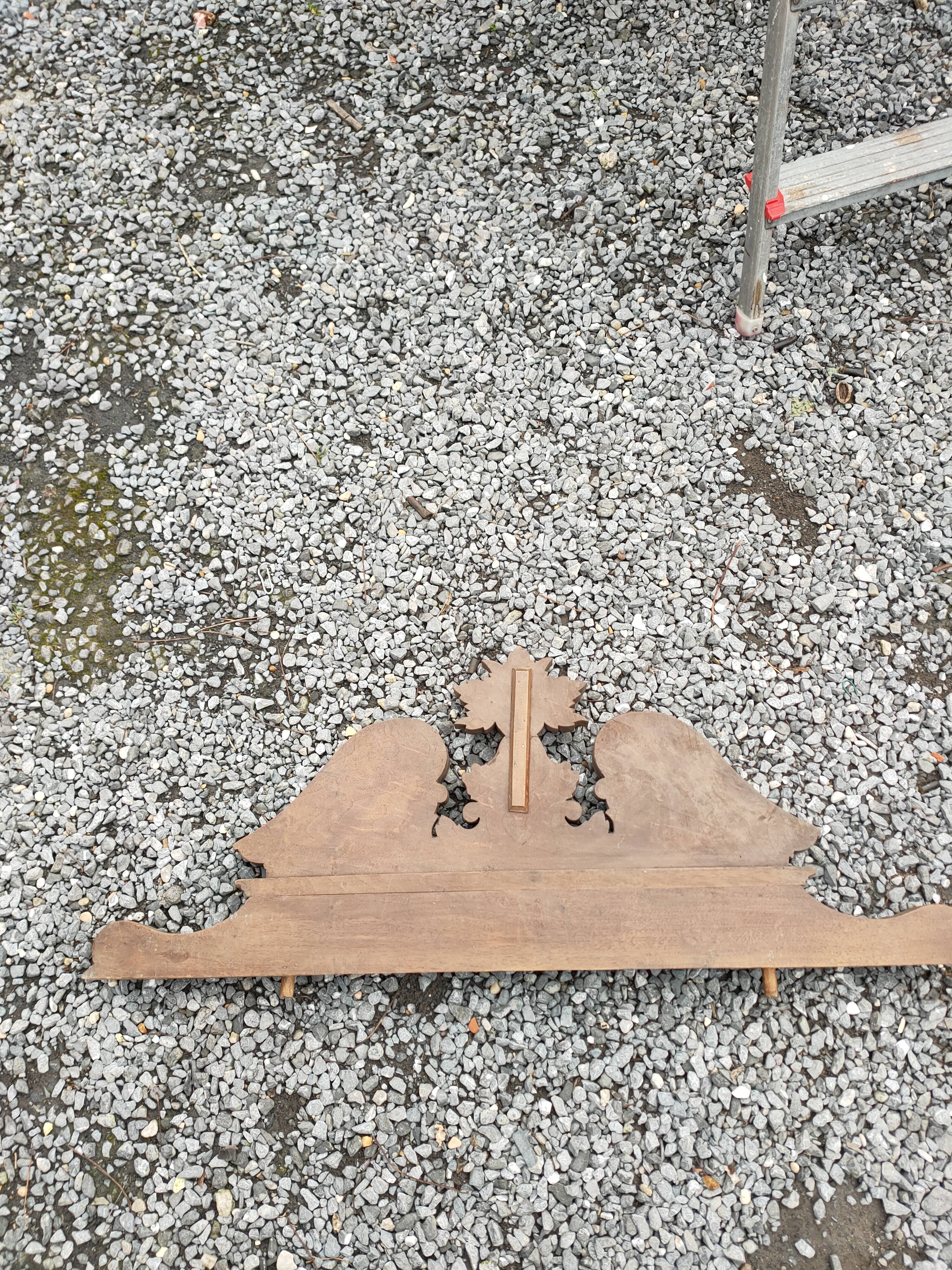Ancient walnut pediment