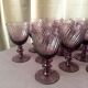 Suite of 12 purple wine glasses in hartzwiller crystal