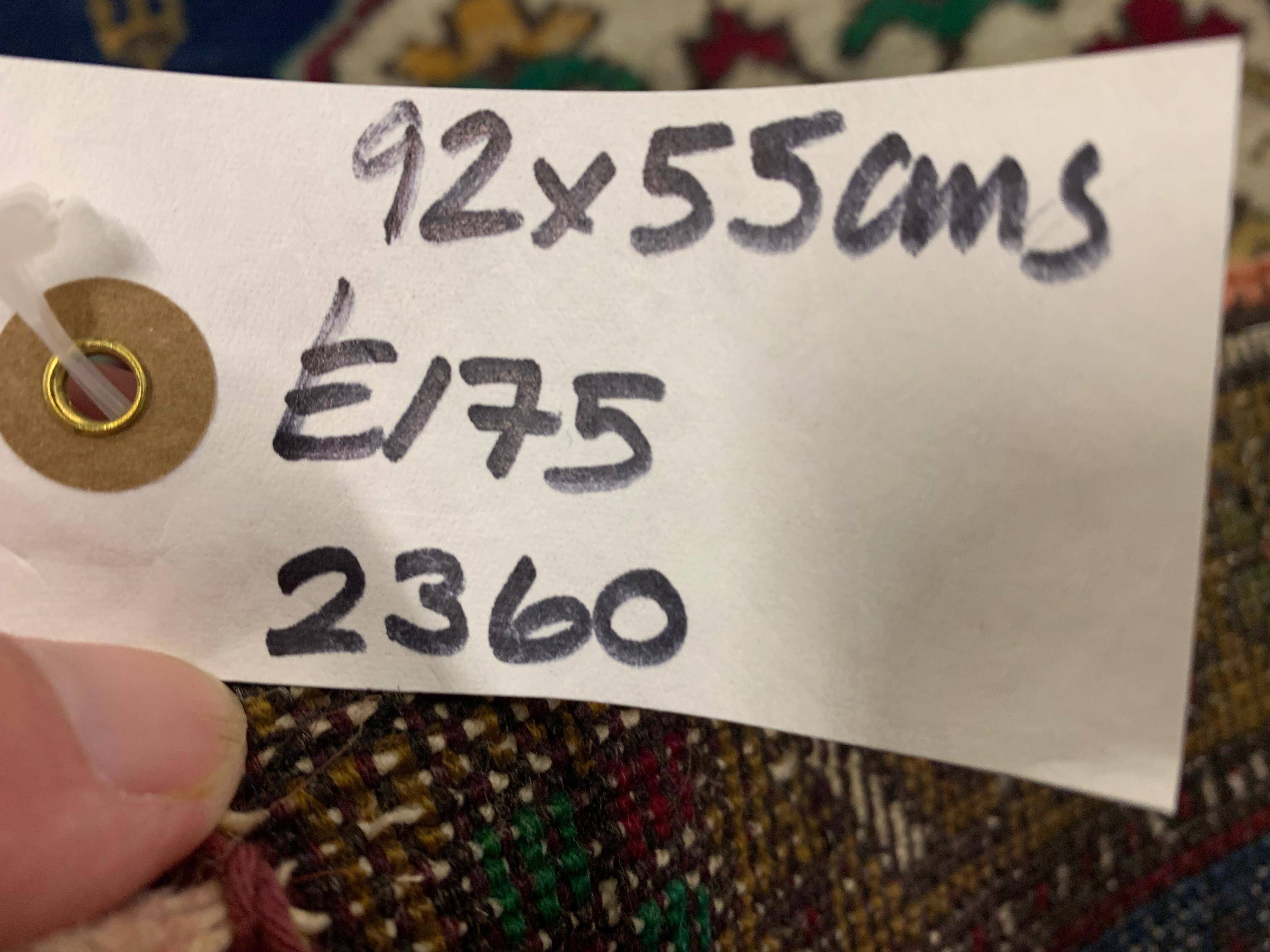 Small Vintage Turkish Rug 92x55 cm, Short Runner, Tribal, Shabby, Mini Carpet