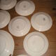 Service of 12 plates and plate with decoration of flowers Amandinoise St Amand