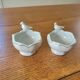 Antique porcelain egg cup/salt shaker duo