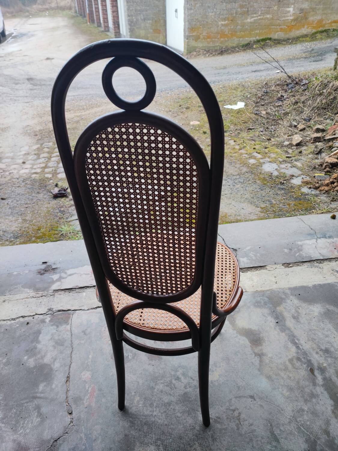Set of 5 Thonet Long John chairs