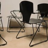 Series of 6 minimalist chairs model "EGOA 300" by Josep Mora