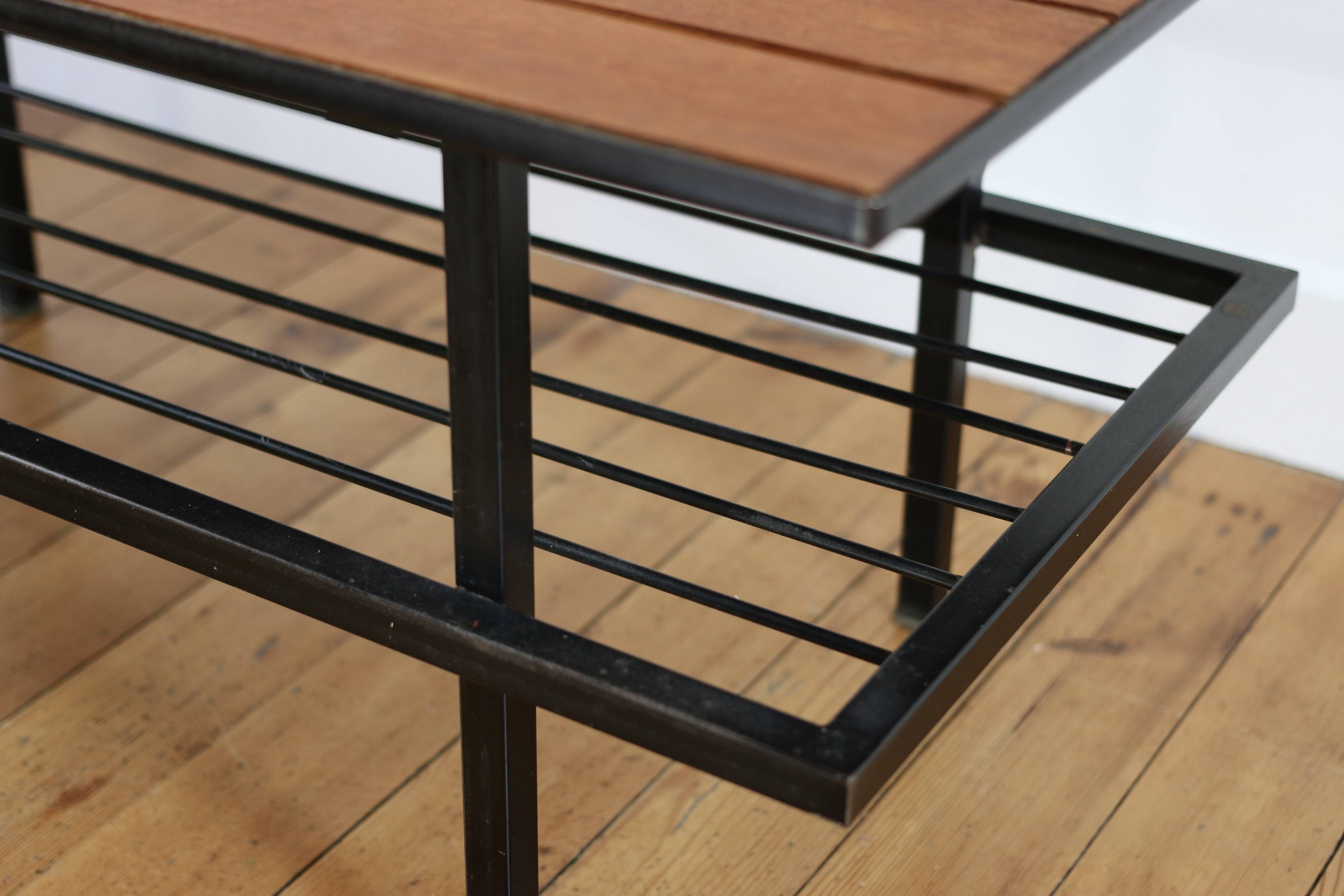 Vintage teak and ceramic coffee table 1960