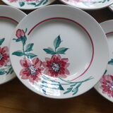 6 flat plates from Sarreguemines, Monceau model
