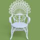 Fauteuil et chaise Peacock en rotin blanc, 1970