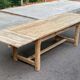 Large extendable farmhouse dining table stripped in solid oak 200-300cm
