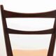 Bistro chair in fawn leatherette and dark oak