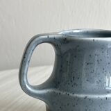 Small sauce boat, blue speckled ceramic creamer