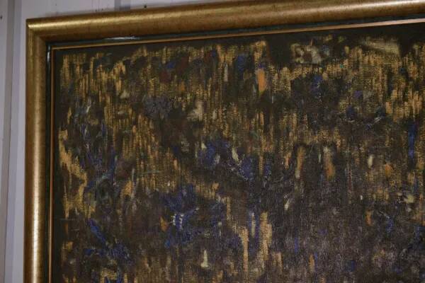 Large abstract painting signed circa 1970s