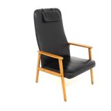 Scandinavian faux leather armchair, Sweden, 1960