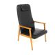 Fauteuil scandinave en simili-cuir, Suède, 1960