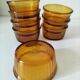 Set of 8 Duralex amber-colored ramekins