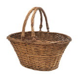 Market basket in wicker rattan