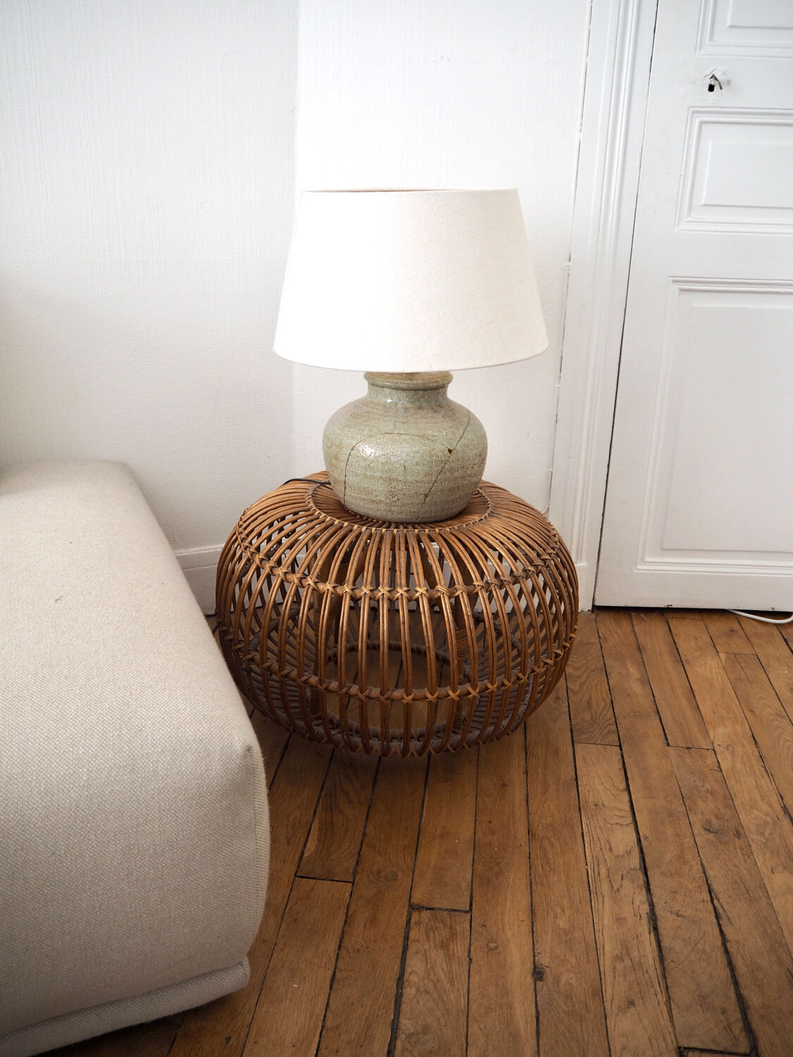 Pouf in rattan Franco Albini